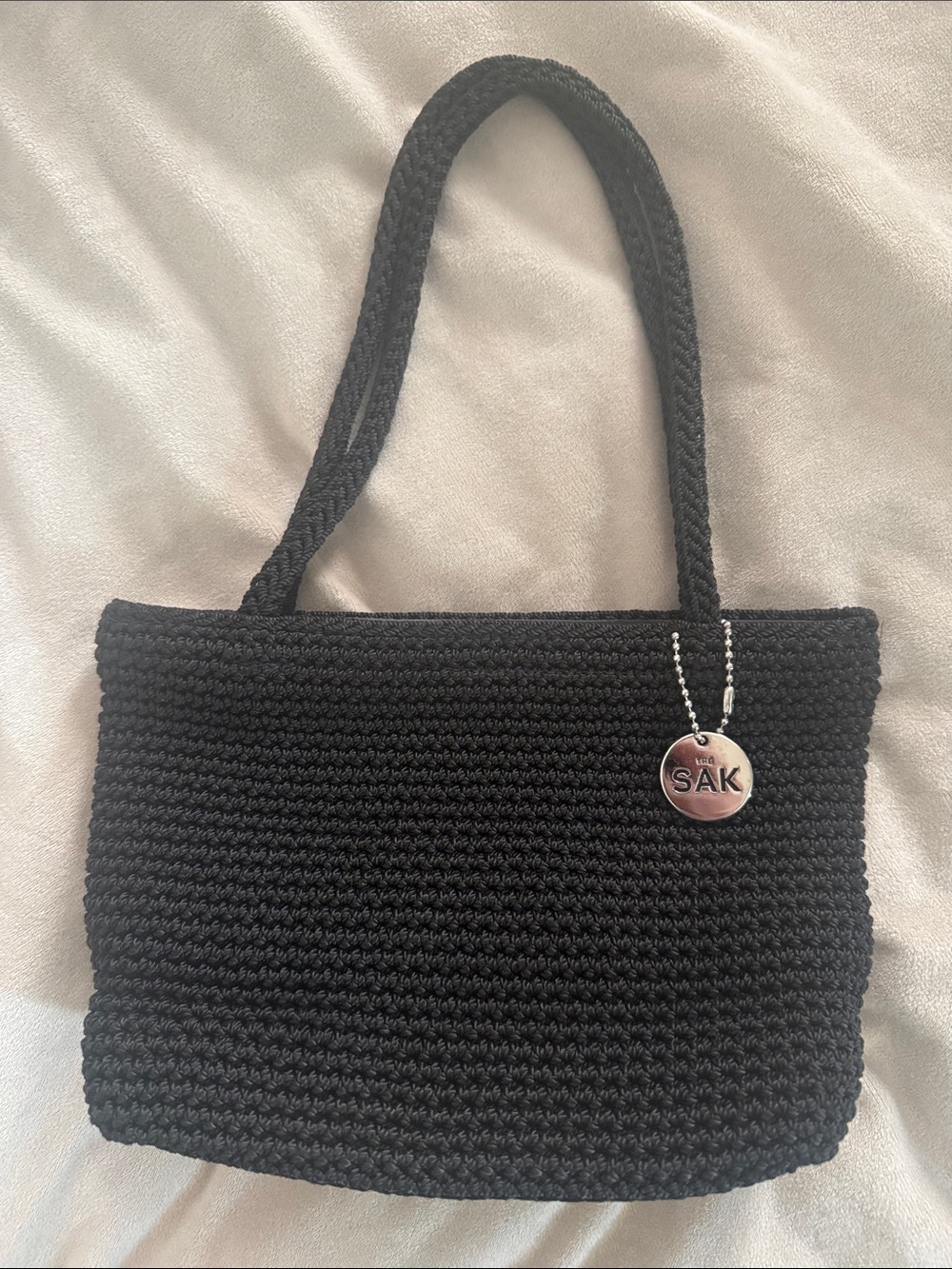 The Sak Black mini Crochet bag